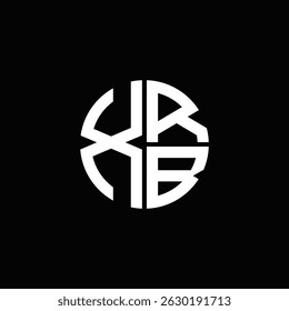 XRB logo XRB icon XRB monogram XRB letter minimalist Circle flat Unique modern abstract logo design.
