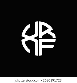 XRF logo XRF icon XRF monogram XRF letter minimalist Circle flat Unique modern abstract logo design.
