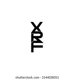 diseño del logotipo de la letra monograma de la tipografía xrf