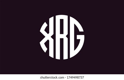 Plantilla de logotipo XRG Circle Emblem Resumen Monograma Letra Mark Vector