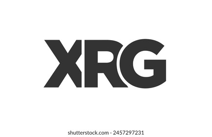 XRG logo design template with strong and modern bold text. Initial based vector logotype featuring simple and minimal typography. Trendy company identity ideal for businesses brand presence.
