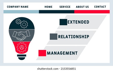 XRM - Acrónimo de Gestión de Relaciones Ampliadas. fondo de concepto de negocio.  concepto de ilustración vectorial con palabras clave e iconos. ilustración con iconos para banner web, volante