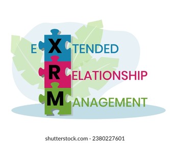 XRM - eXtended Relationship Management acronym. business concept background. vector illustration concept with keywords and icons. lettering illustration with icons for web banner, flyer