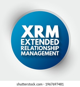 XRM eXtended Relationship Management - mapping and maintaining of relationships between any type of asset in very flexible ways, acronym text concept background