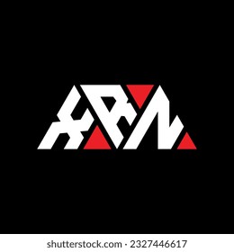 XRN triangle letter logo design with triangle shape. XRN triangle logo design monogram. XRN triangle vector logo template with red color. XRN triangular logo Simple, Elegant, and Luxurious design.