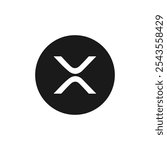 XRP coin flat design icon logo