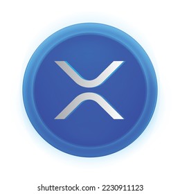 Xrp crypto logo isolated on white background.  svg