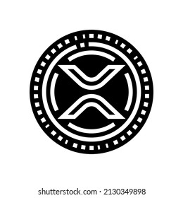 xrp Kryptowährungs-Symbol-Vektorgrafik. xrp cryptowährung Zeichen. isoliertes Kontursymbol