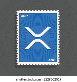 XRP-Konzept für kryptowährendes Logo, Vektorgrafik