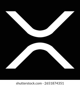 XRP Ledger do projeto do logotipo Ripple Labs. Ícone de logotipo de criptomoeda XRP. Ilustração vetorial