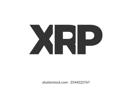 XRP logo design template with strong and modern bold text. Initial based vector logotype featuring simple and minimal typography. Trendy company identity ideal for businesses brand presence.