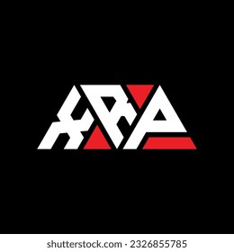 XRP triangle letter logo design with triangle shape. XRP triangle logo design monogram. XRP triangle vector logo template with red color. XRP triangular logo Simple, Elegant, and Luxurious design.