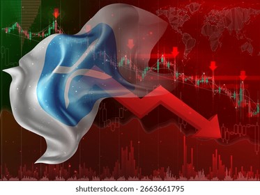 XRP, Vector 3D marca tendencia a la baja en el intercambio financiero