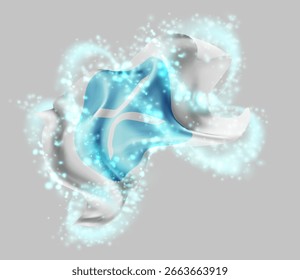 XRP, Vector 3d en un torbellino de luminosidad mágica