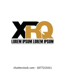 XRQ letter monogram logo design vector