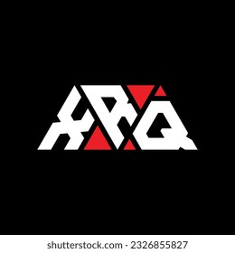 XRQ triangle letter logo design with triangle shape. XRQ triangle logo design monogram. XRQ triangle vector logo template with red color. XRQ triangular logo Simple, Elegant, and Luxurious design.