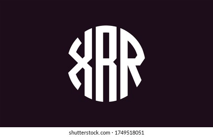 XRR Circle Emblem Abstract Monogram Letter Mark Vector Logo Template