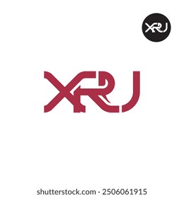 Diseño de monograma de letra de logotipo XRU