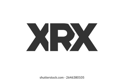 XRX logo design template with strong and modern bold text. Initial based vector logotype featuring simple and minimal typography. Trendy company identity ideal for businesses brand presence.