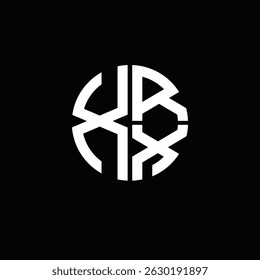 XRX-Logo XRX-Symbol XRX-Monogramm XRX-Buchstabe minimalistisch Circle flach Einzigartiges modernes abstraktes Logo-Design.
