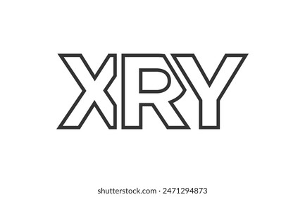 Plantilla de diseño de logotipo XRY con texto fuerte y moderno en negrita. Logotipo de Vector inicial basado en tipografía simple y mínima. Identidad de empresa de moda ideal para la presencia de marca de negocios.
