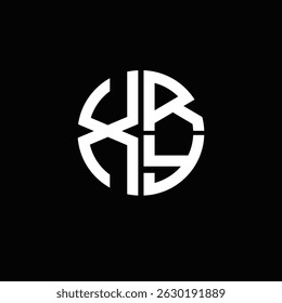 XRY logo XRY icon XRY monogram XRY letter minimalist Circle flat Unique modern abstract logo design.
