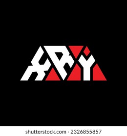 XRY triangle letter logo design with triangle shape. XRY triangle logo design monogram. XRY triangle vector logo template with red color. XRY triangular logo Simple, Elegant, and Luxurious design.