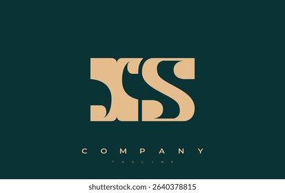 XS Abstract Geometric Logo Design. Modern and elegant logo design with simplistic typography elements, showcasing branding excellence.