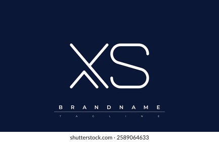 XS Abstract letter logo. This logo icon incorporate with abstract shape in the creative way