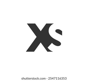 XS creative geometric initial based modern and minimal logo. Letter x s trendy fonts. Universal professional elegant techno vector design.