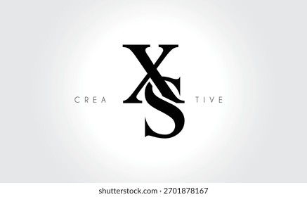XS  Elegant Serif Monogram Logo – Luxury Lowercase Typographic Lettermark for Modern Branding