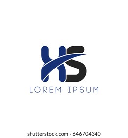 xs initial letter uppercase logo blue and black