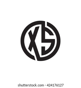 XS initial letters looping linked circle monogram logo