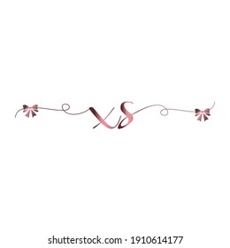 XS Initial logo handwriting modern luxury fashion