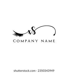 XS Logo-Logo-Logo-Wimpern-Vektorgrafik modern