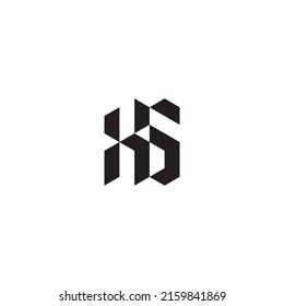 XS initial logo letters in high quality professional design that will print well across any print media