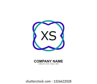 XS initial logo template vector