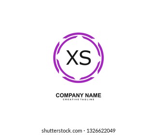 XS initial logo template vector