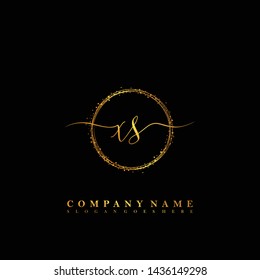 XS Initial luxury handwriting logo vector