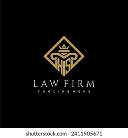XS initial monogram logo for lawfirm with pillar in creative square design