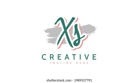 XS Initials, handwriting logo vector