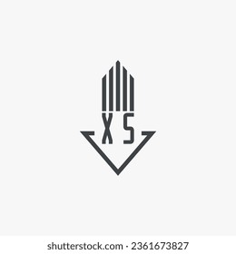XS initials Real Estate Logo stock illustration. Logo vector