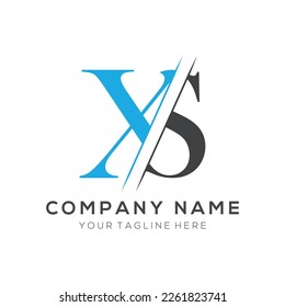 XS letter logo design template elements. XS letter vector logo.