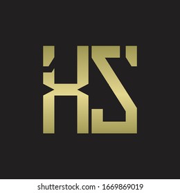 XS-Logo mit quadratischer Design-Vorlage mit goldenen Farben