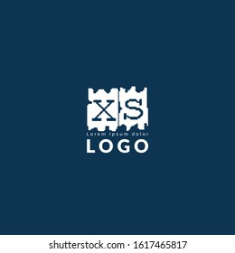 XS logo template. XS company linked letter logo concept. Designed for your web site design, logo, app, UI.IO initial logo design. corporate or identity logotype.