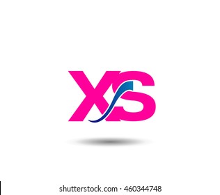 XS Logo. Vector Graphic Branding Letter Element

