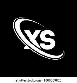 Letra inicial modelo de diseño vectorial del logotipo XS