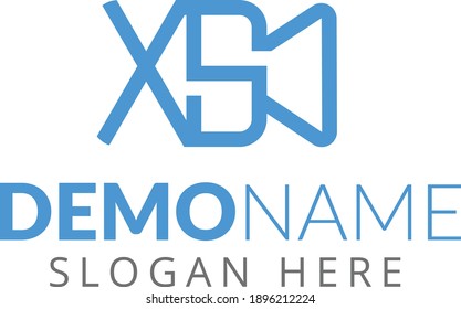 XS Monogram kennzeichnet Logo-Design mit Kamerasymbol. Design-Vorlage für das Fotologo