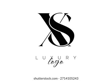 Letra Serif XS Monogram Tipografia Logotipo para identidade de marca premium elegante