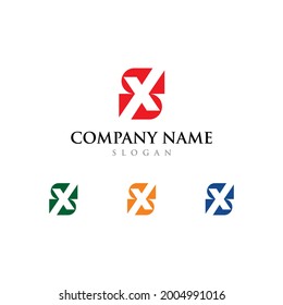 Logo-Vektorgrafik für XS- oder SX-Buchstaben 